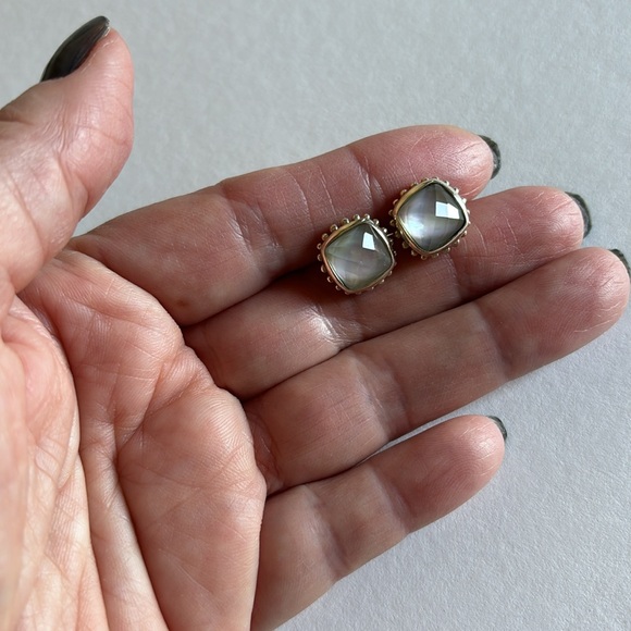 LAGOS Venus SS White Mother-Of-Pearl & Crystal Doublet Stud Earrings - Picture 8 of 8